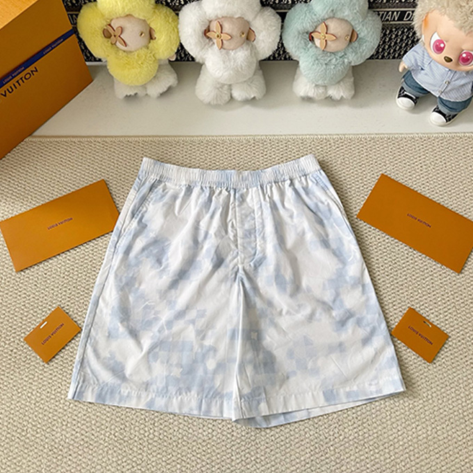 lv louis vuitton damier patch swim shorts